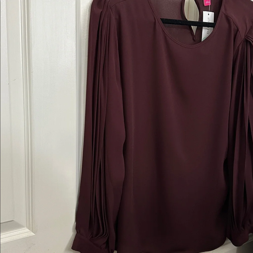 Vince Camuto Deep Burgundy Blouse - Picture 2 of 3